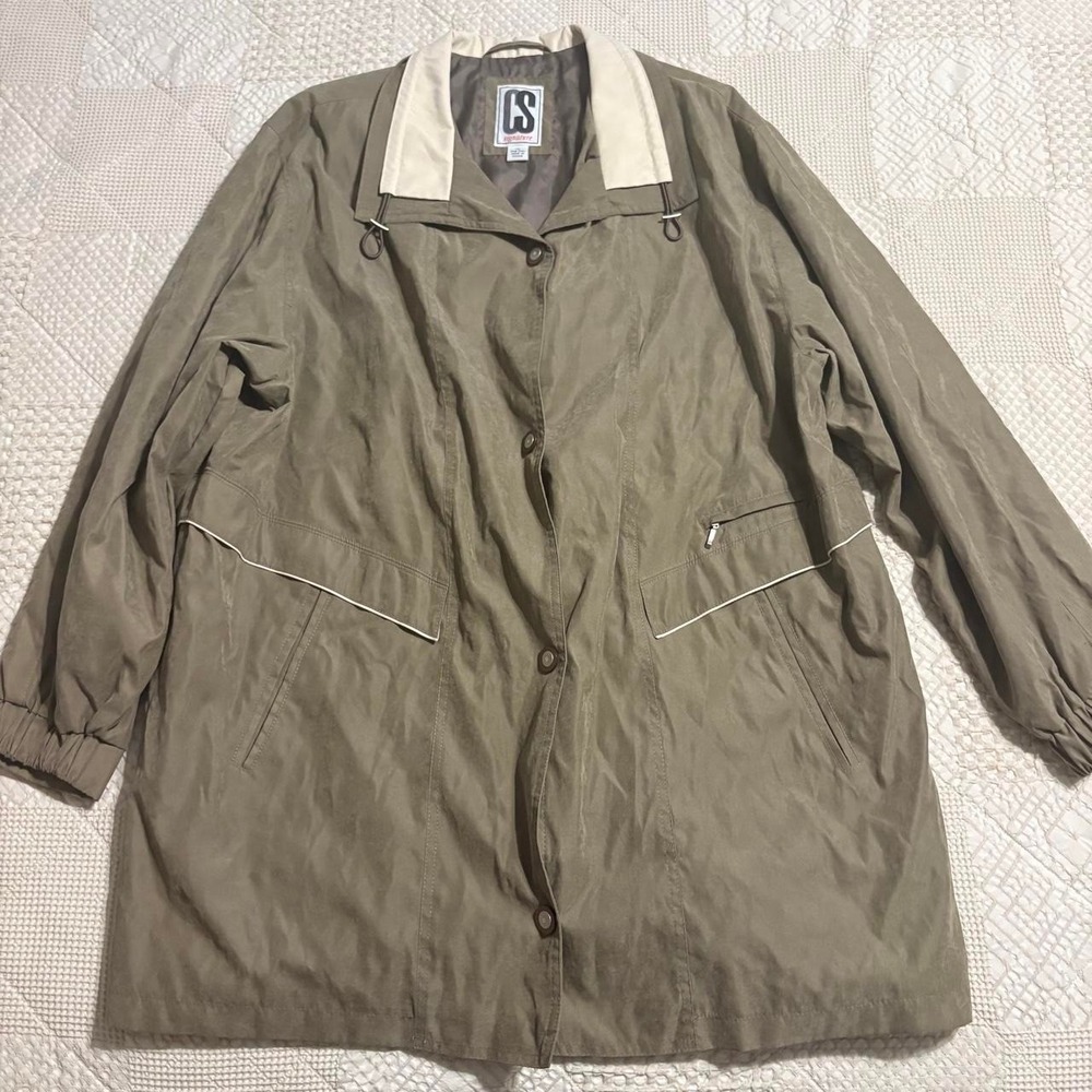 Vintage khaki green Fall coat jacket